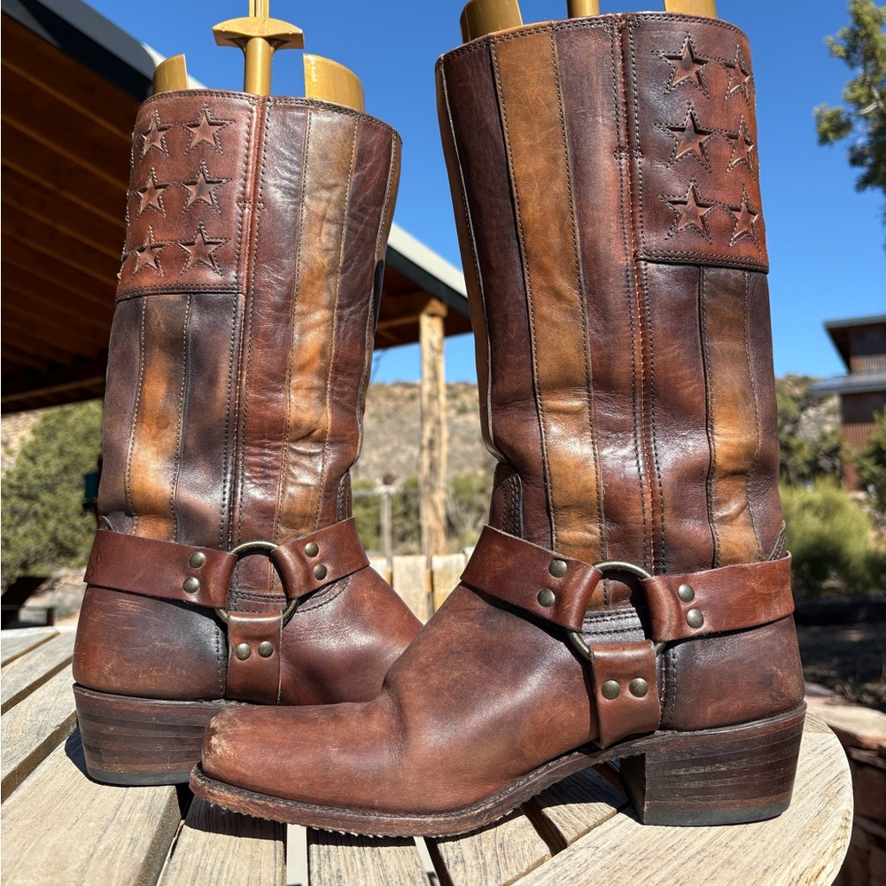 Frye 🇺🇸Americana Harness 150th Anniversary Boots - Picture 3 of 16